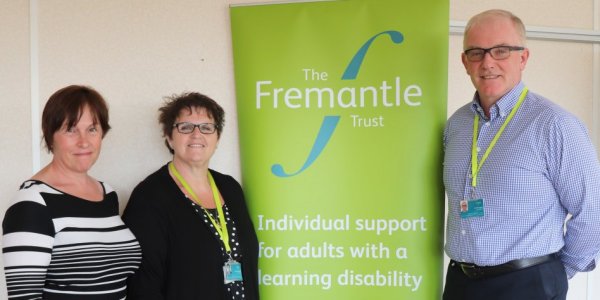Service manager Lorraine with CEO and Director of Learning Disabilities